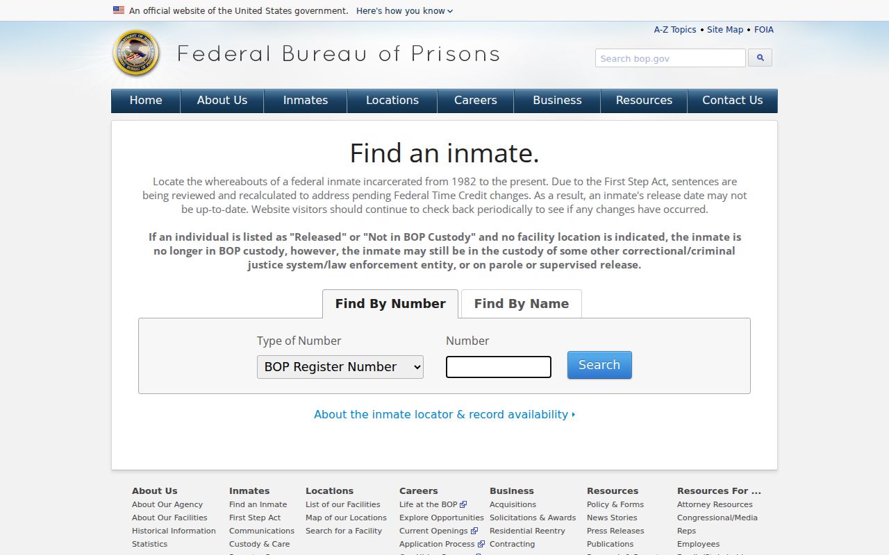 Federal inmate locator related to Nodaway County criminal court cases