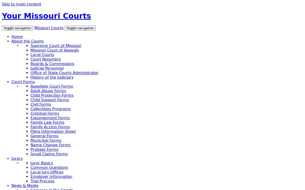 Missouri Case.net search for Nodaway County criminal court cases
