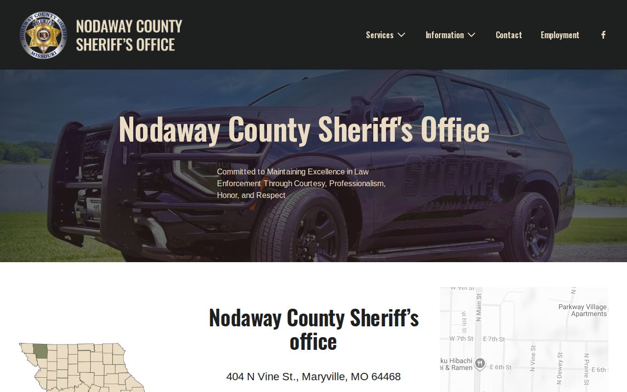 Nodaway County criminal history sheriff records channels