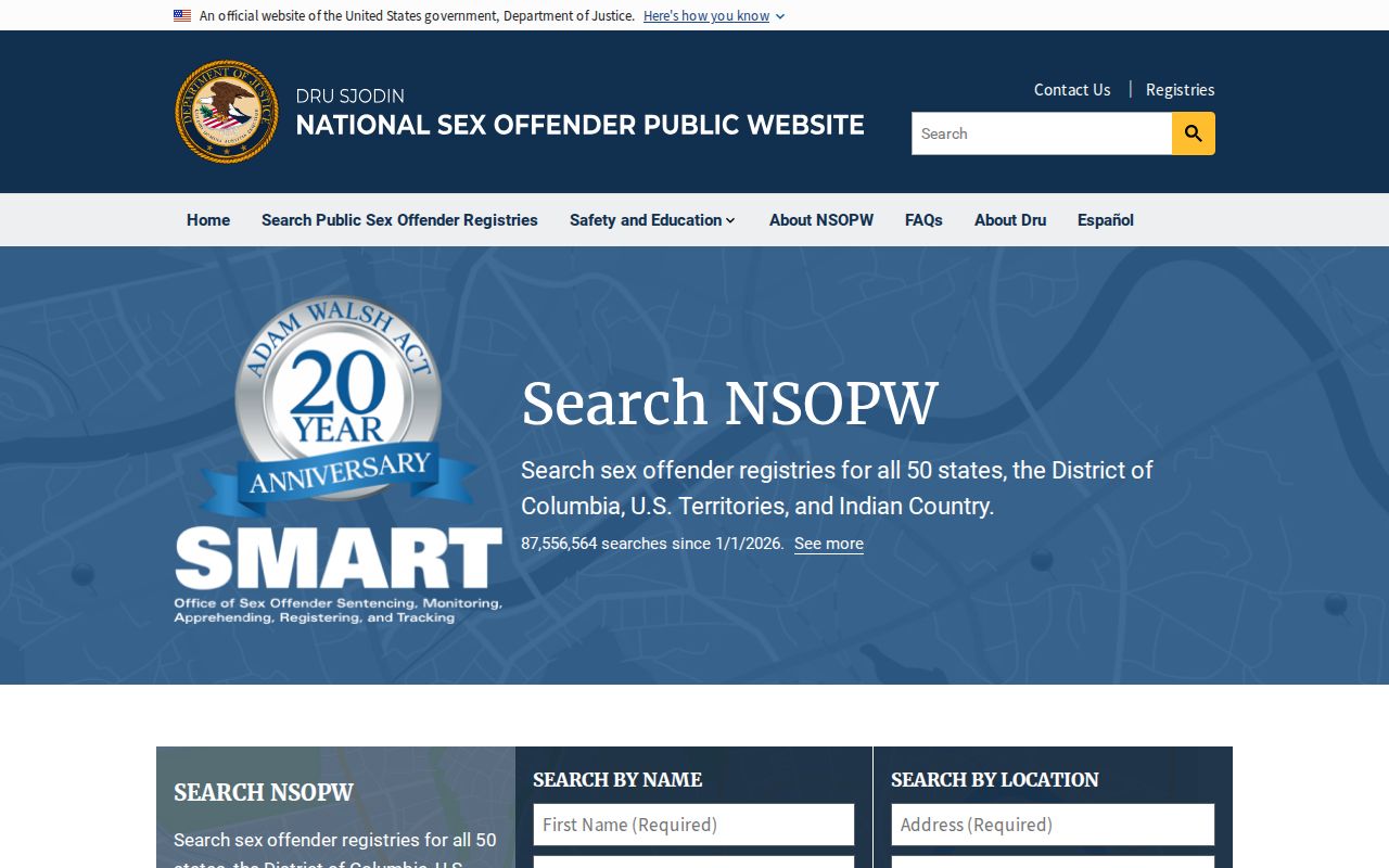 Nodaway County sex offender search through the national registry gateway